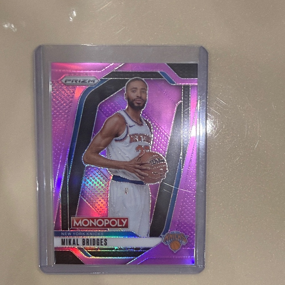 Prizm Monopoly Mikal Bridges Trading Card
